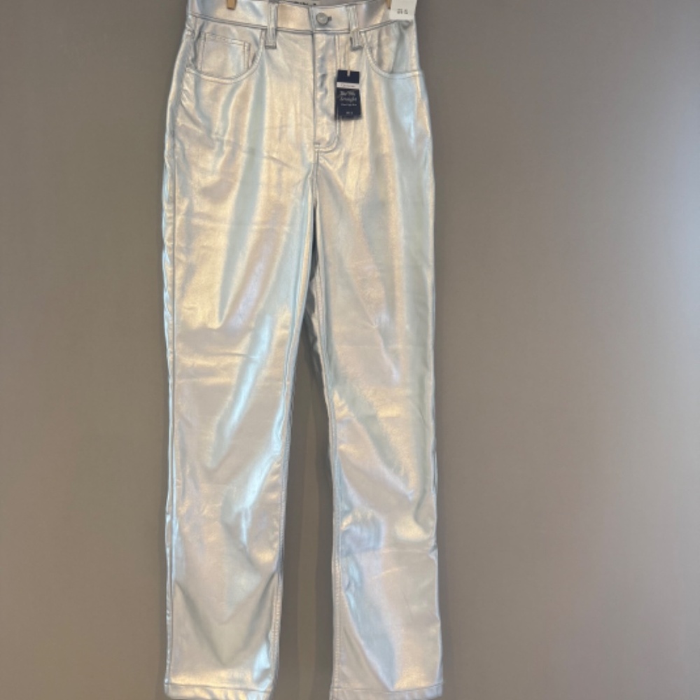 Abercrombie & Fitch Silver High Rise Jeans - Picture 5 of 8